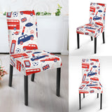 British Pattern Print Design 03 Dining Chair Slipcover