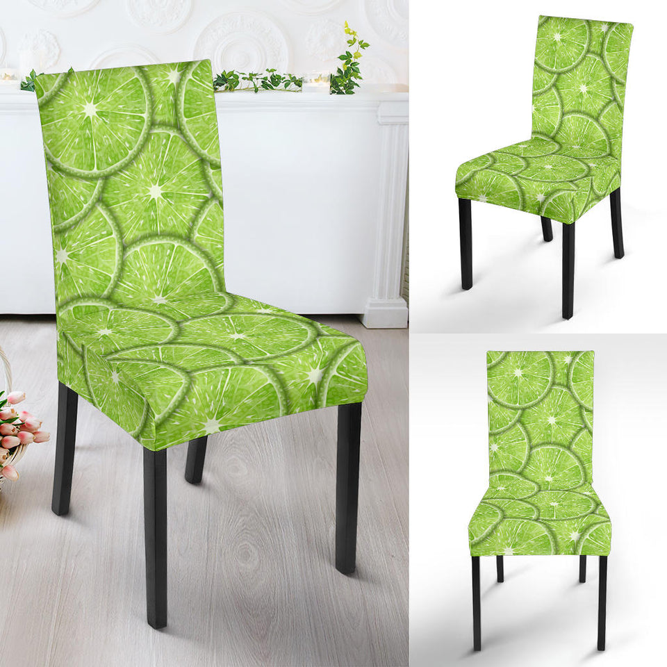 Slices Of Lime Pattern Dining Chair Slipcover
