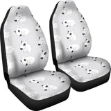 Bull Terrier Pattern Print Design 01 Universal Fit Car Seat Covers