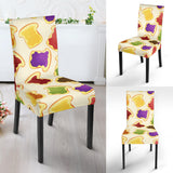 Bread Toast Pattern Print Design 02 Dining Chair Slipcover