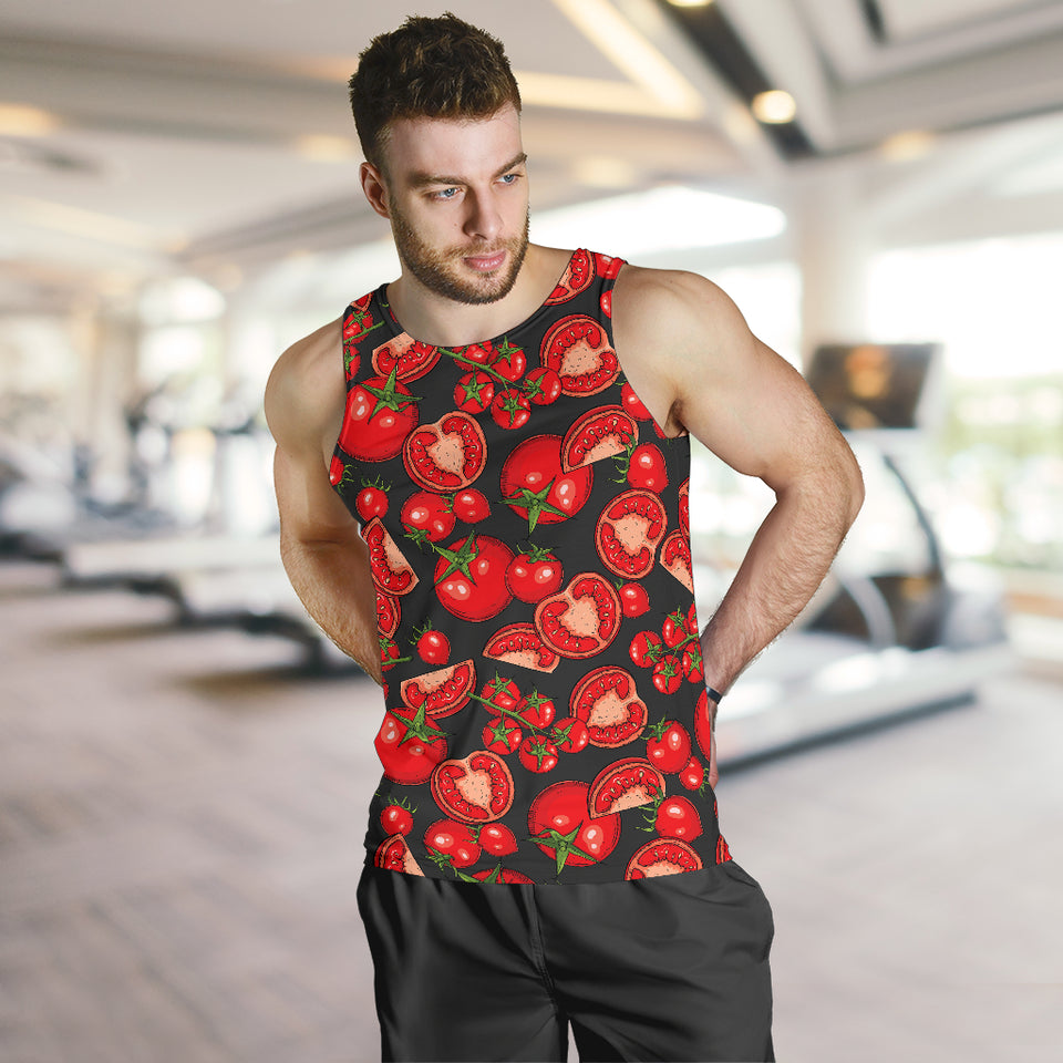 Tomato black background Men Tank Top
