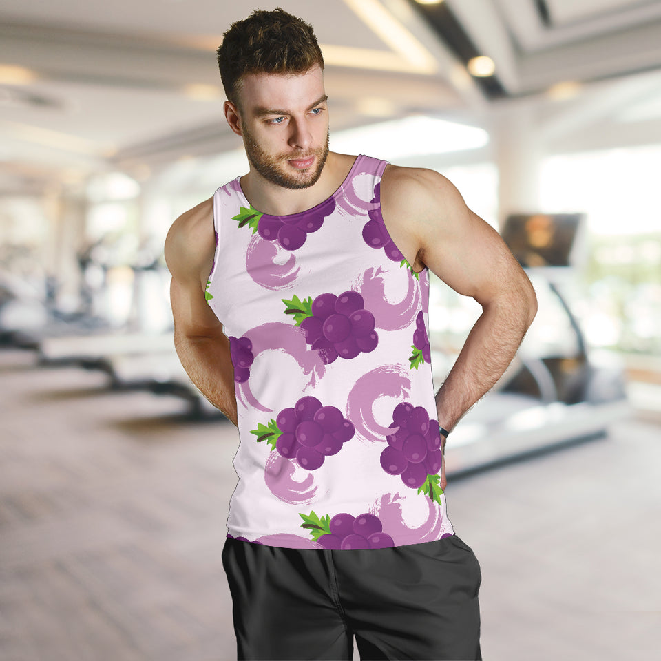 Cute Grape pattern Men Tank Top
