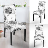 Hand Drawn French Fries Pattern Dining Chair Slipcover