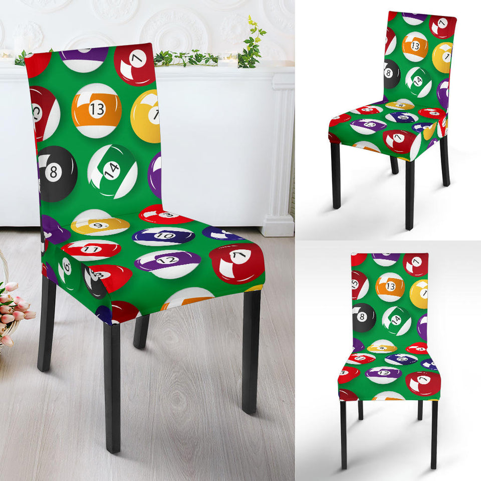 Billiard Ball Pattern Print Design 02 Dining Chair Slipcover