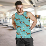 Dachshund decorative background Men Tank Top