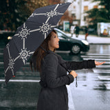 Nautical Steering Wheel Rope Pattern Umbrella
