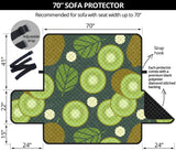 Whole sliced kiwi leave and flower Sofa Cover Protector