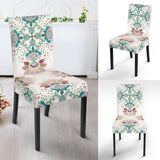 Square Floral Indian Flower Pattern Dining Chair Slipcover