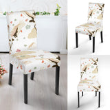 Beautiful Japanese Cranes Pattern Dining Chair Slipcover