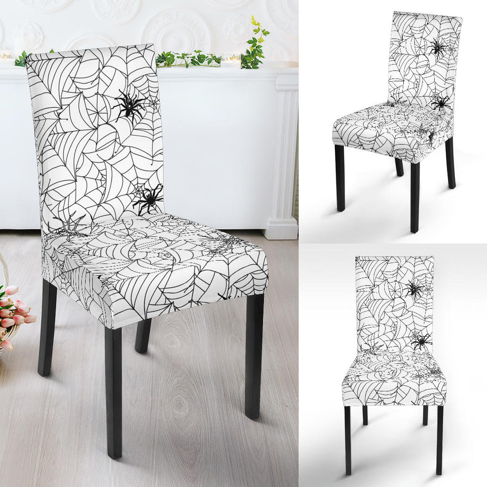 Spider Web Cobweb Pattern Dining Chair Slipcover