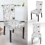 Spider Web Cobweb Pattern Dining Chair Slipcover