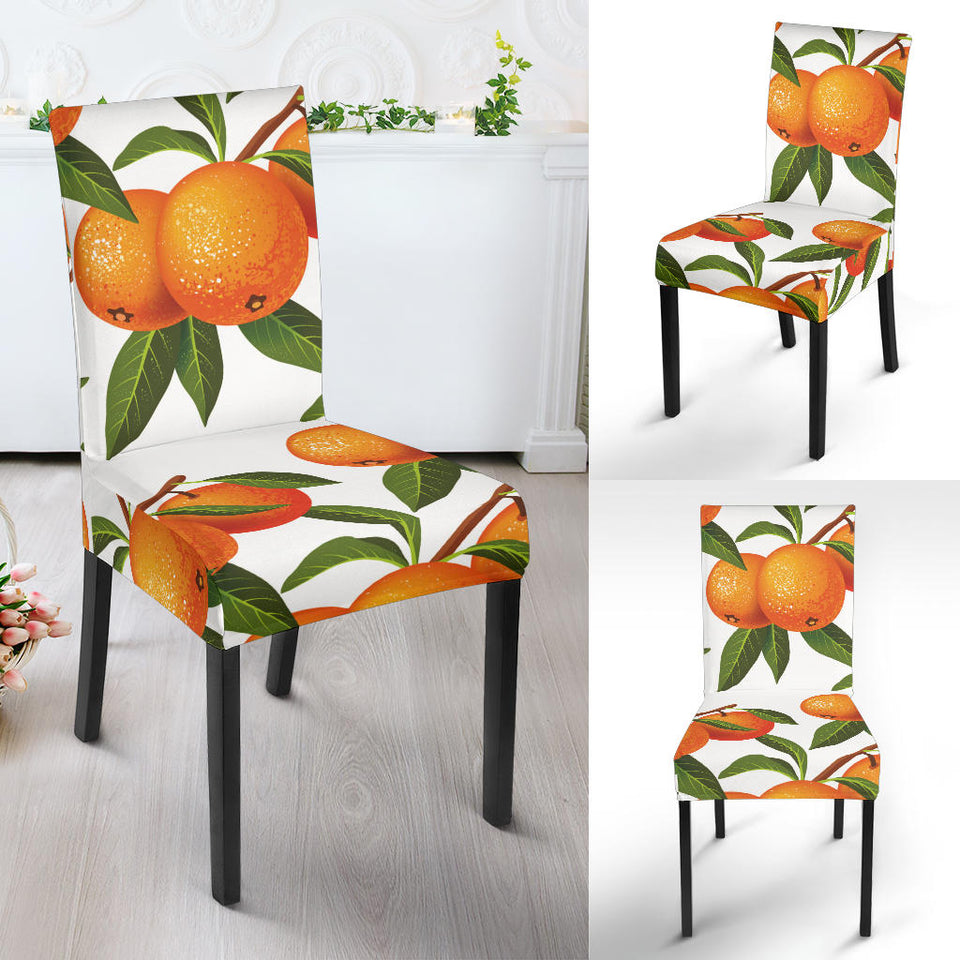 Oranges Pattern Background Dining Chair Slipcover