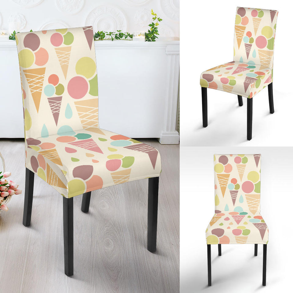 Ice Cream Cone Pattern Dining Chair Slipcover