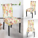 Ice Cream Cone Pattern Dining Chair Slipcover