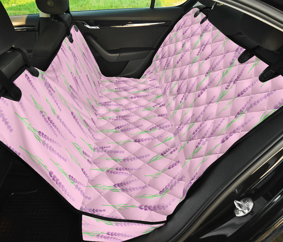 Lavender Pattern Pink Background Dog Car Seat Covers