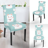 Maneki Neko Lucky Cat Sakura Dining Chair Slipcover