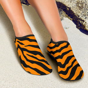 Bengal Tigers Skin Print Pattern Aqua Shoes