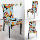 Rooster Chicken Cock Snowfalke Dining Chair Slipcover