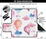 Watercolor air balloon cloud pattern Sofa Cover Protector