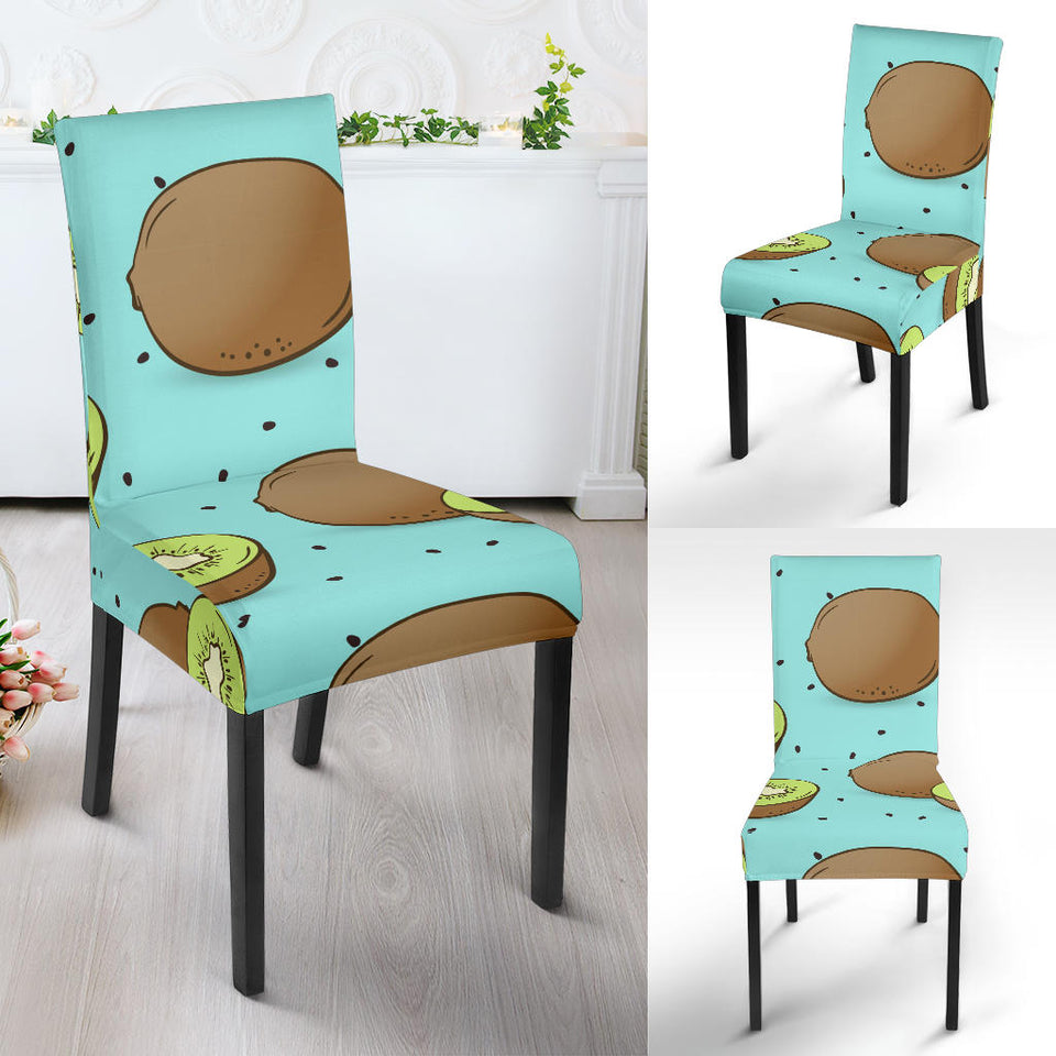 Kiwi Blue Background Dining Chair Slipcover
