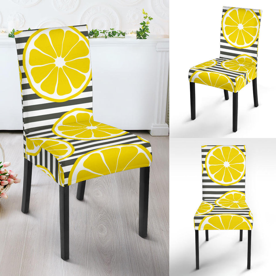 Slice Of Lemon Design Pattern Dining Chair Slipcover