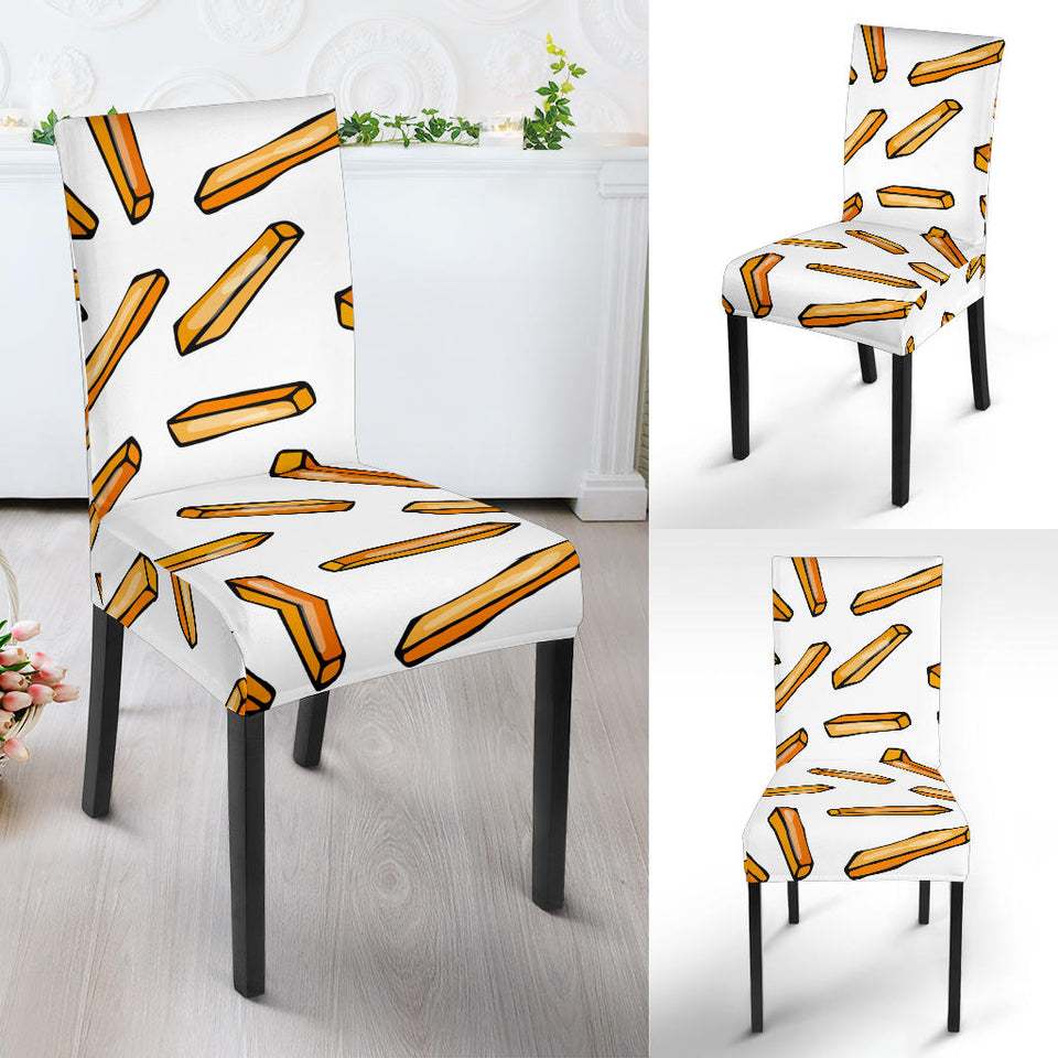 French Fries Potato Pattern Dining Chair Slipcover