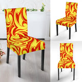 Fire Flame Design Pattern Dining Chair Slipcover