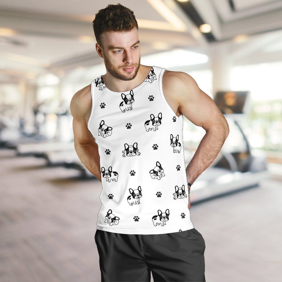 Cute french bulldog paw pattern Men Tank Top