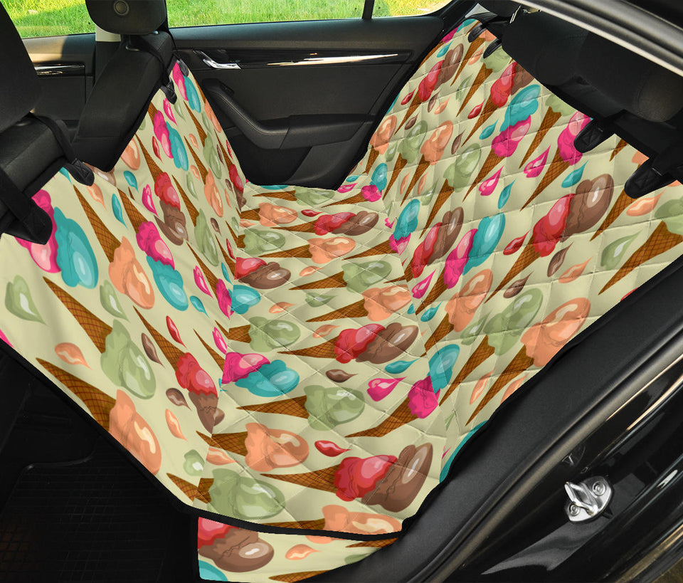 Colorful Ice Cream Pattern Dog Car Seat Covers
