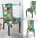Camera Pattern Print Design 03 Dining Chair Slipcover