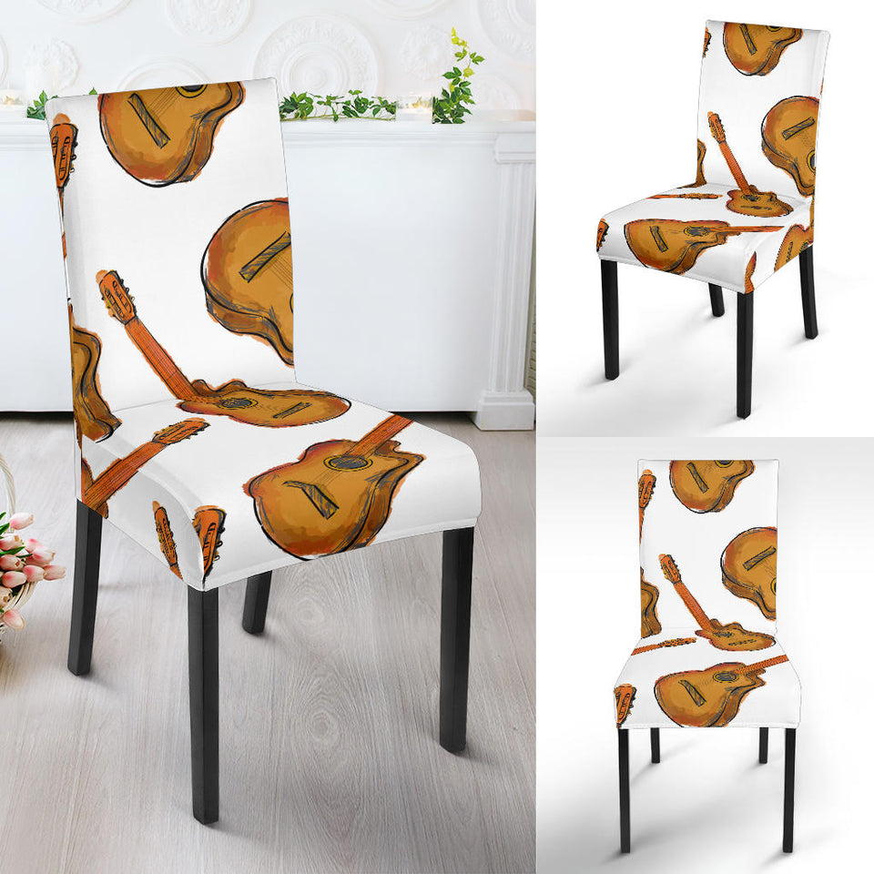 Paint Guitar Pattern Dining Chair Slipcover