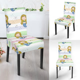 Cute Hand Drawn Mermaid Dining Chair Slipcover