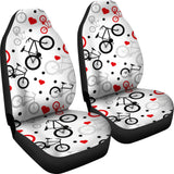 Bicycle Pattern Print Design 04 Universal Fit Car Seat Covers