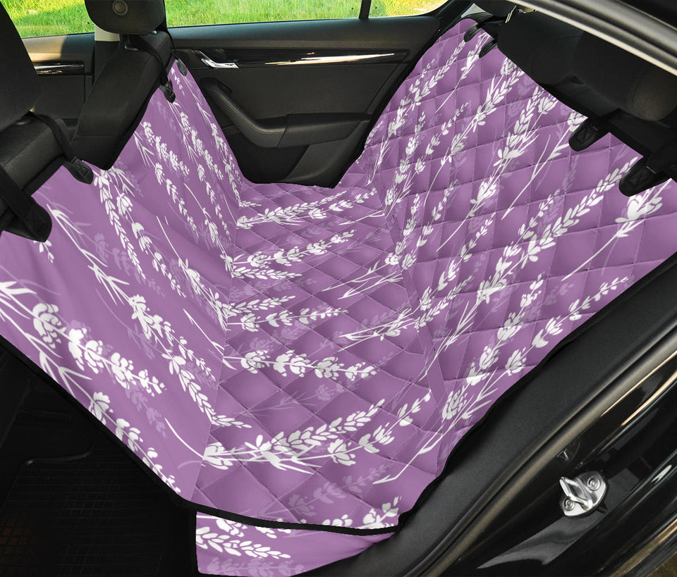 Lavender Flowers Purple Pattern Dog Car Seat Covers