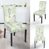 Seahorse Shell Pattern Dining Chair Slipcover