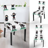 Cute Ninja Katana Sword Pattern Dining Chair Slipcover