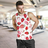 watercolor hand drawn beautiful strawberry pattern Men Tank Top