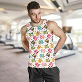 Color cute owl pattern Men Tank Top