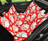 Cute Maneki Neko Lucky Cat Red Background Dog Car Seat Covers