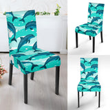 Dolphin Sea Pattern Dining Chair Slipcover