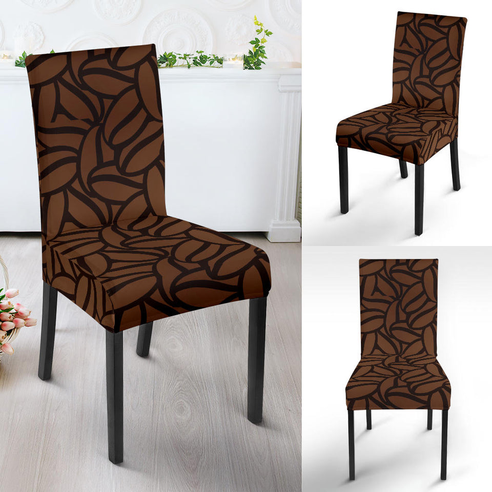 Coffee Bean Pattern Dining Chair Slipcover