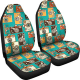 Camera Pattern Print Design 03 Universal Fit Car Seat Covers