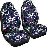Bicycle Pattern Print Design 03 Universal Fit Car Seat Covers