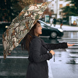 Monkey Tropical Leaves Background Umbrella
