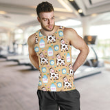 Cow bottle of milk pattern Men Tank Top