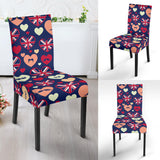 British Pattern Print Design 02 Dining Chair Slipcover