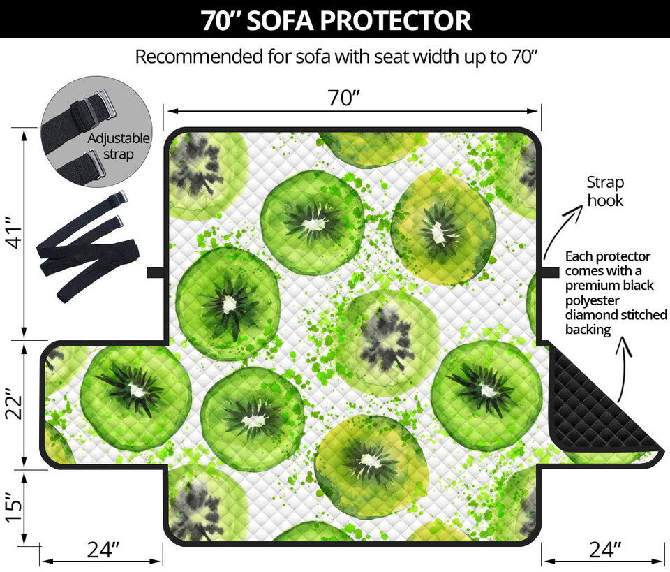 Watercolor kiwi pattern Sofa Cover Protector