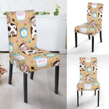 Cow Bottle Of Milk Pattern Dining Chair Slipcover