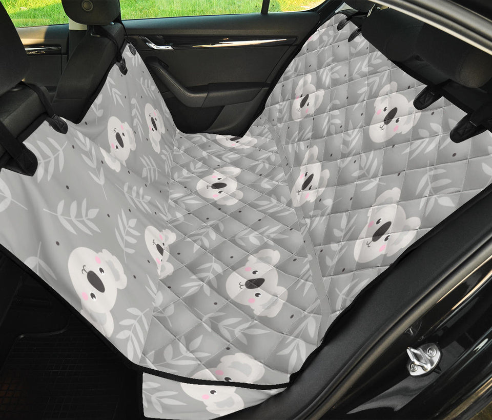 Cute Koala Leaves Pattern Dog Car Seat Covers