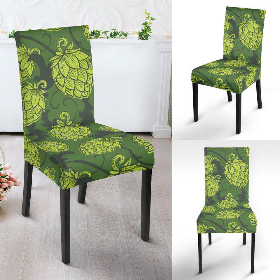 Hop Pattern Hop Cone Background Dining Chair Slipcover